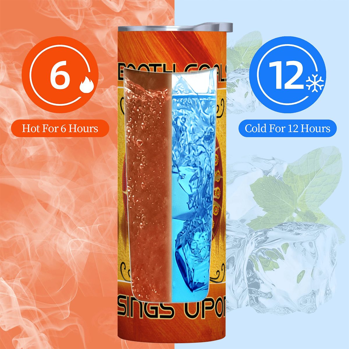 20oz Straight Stainless Steel Tumbler with Straw