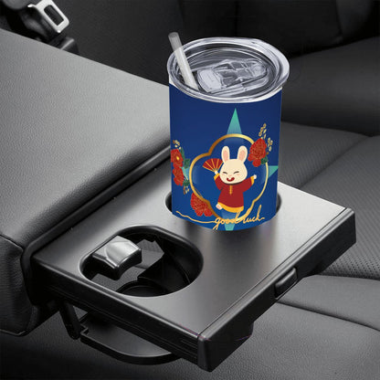 20oz Straight Stainless Steel Tumbler with Straw（Made in USA)
