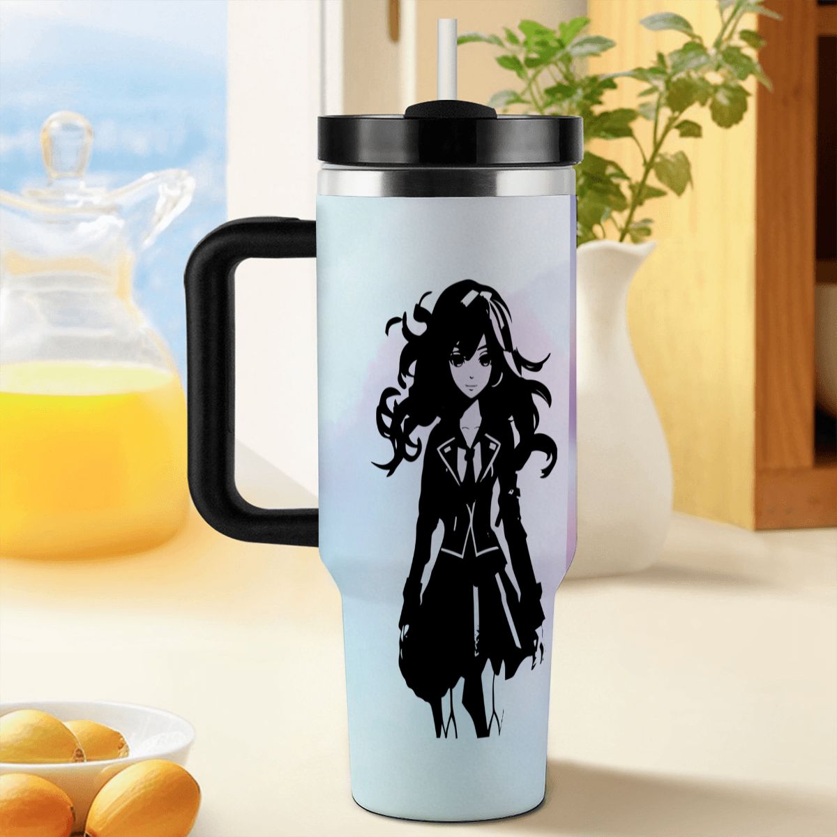 40oz Tumbler with Handle and Straw (Made in USA)