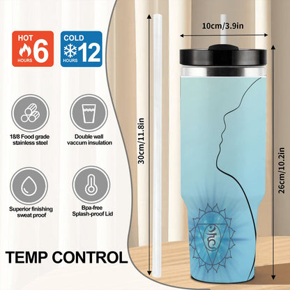 40oz Tumbler with Handle and Straw (Made in USA)