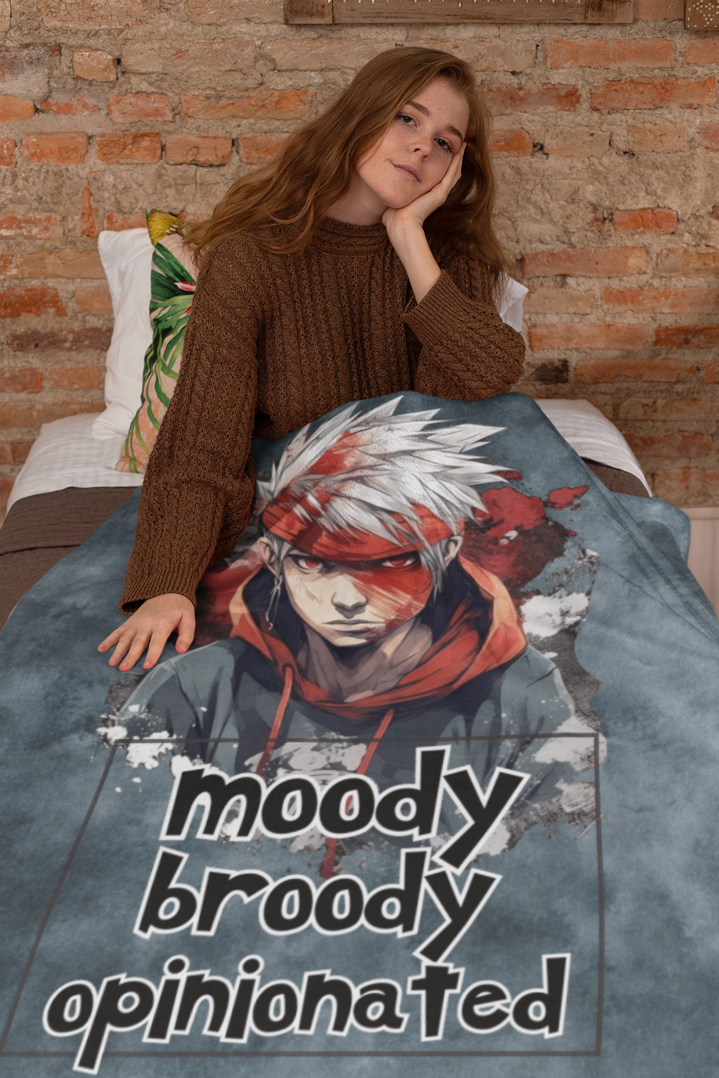 Anime Style: Moody, Broody, Opinionated Throw Blanket