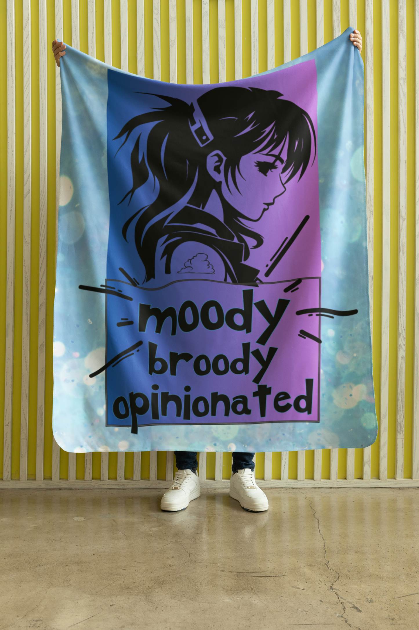 Anime Style: Moody, Broody, Opinionated Throw Blanket