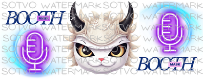 ANIME BOOTH MASK: Classic Ceramic Black Glossy Mug