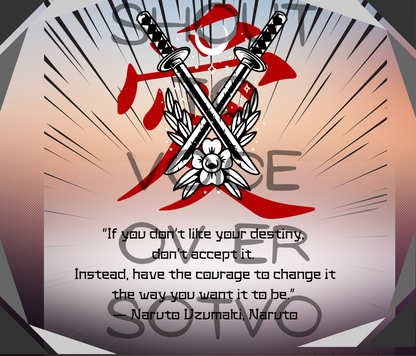 Anime Voice Over Quote: Reusable Stainless Steel Water Tumbler w/Straw