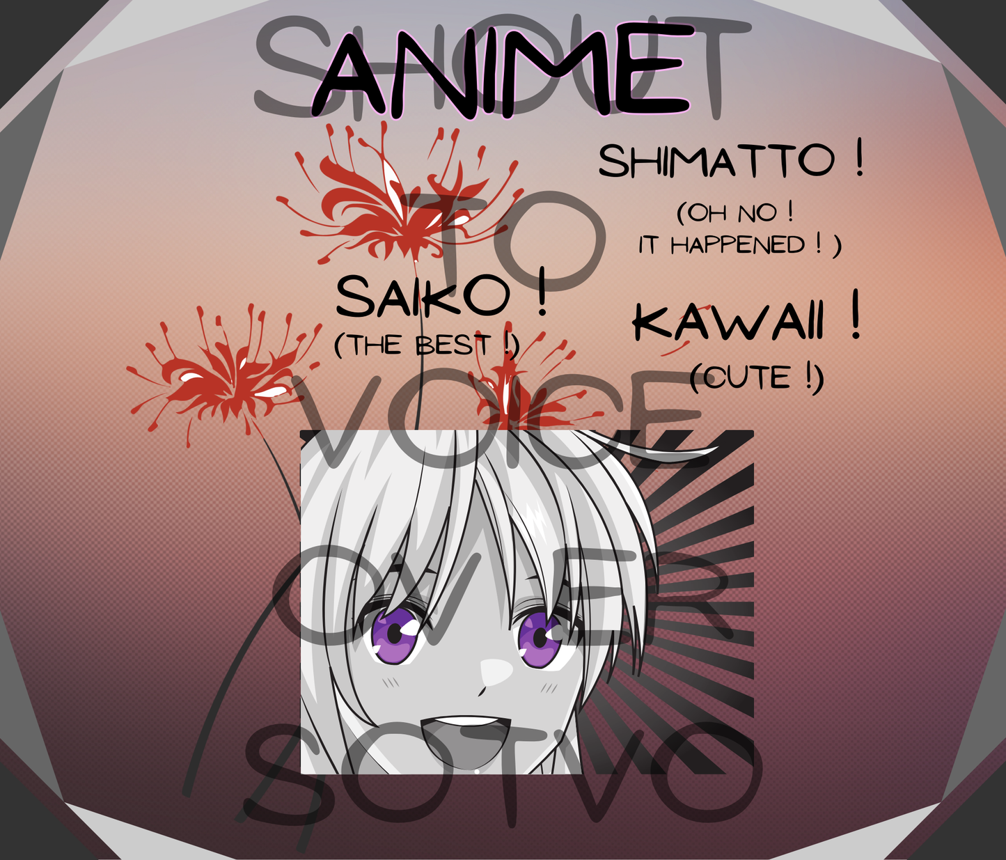 Anime Voice Over Quote: Reusable Stainless Steel Water Tumbler w/Straw