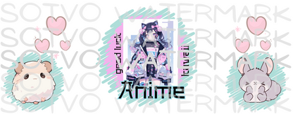 Anime Kawaii Cute White Glossy Mug
