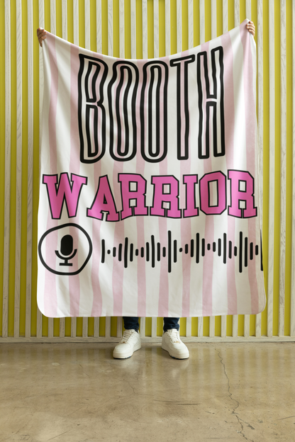 Booth Warrior: Pink Recording Booth Throw Blanket