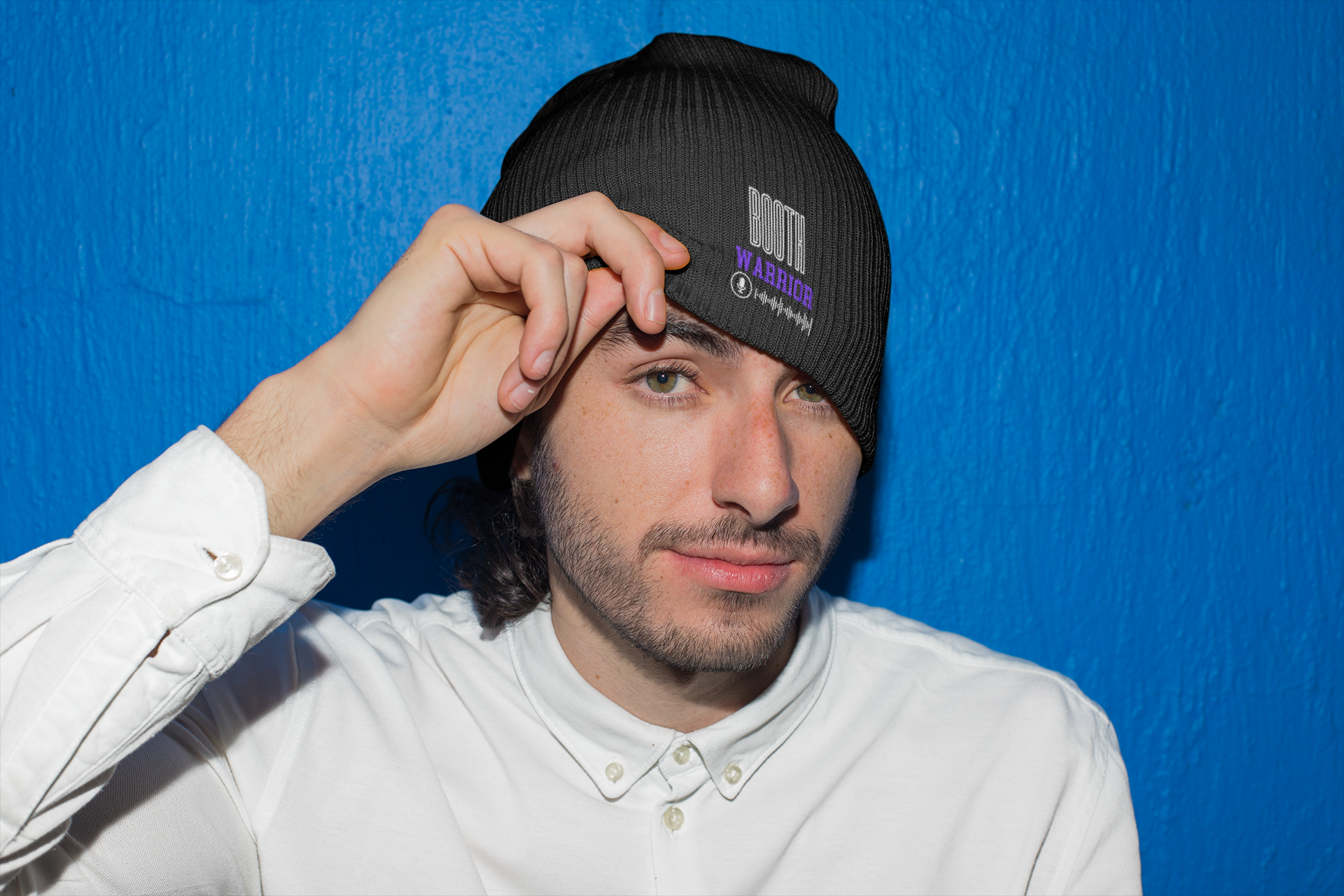 SOTVO Booth Wear: V.O. Booth Warrior: Purple: Classic Stylish Cuffed Beanie