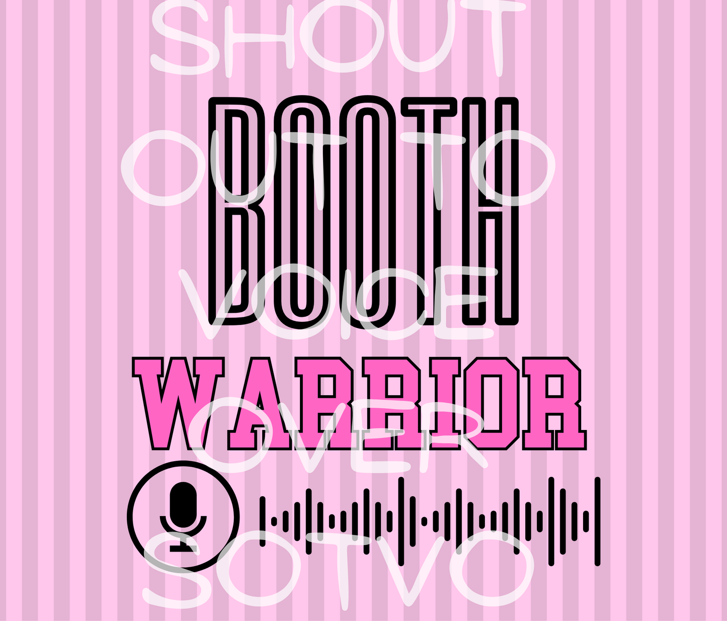 Booth Warrior Voice Over: Pink: Reusable Stainless Steel Water Tumbler w/Straw