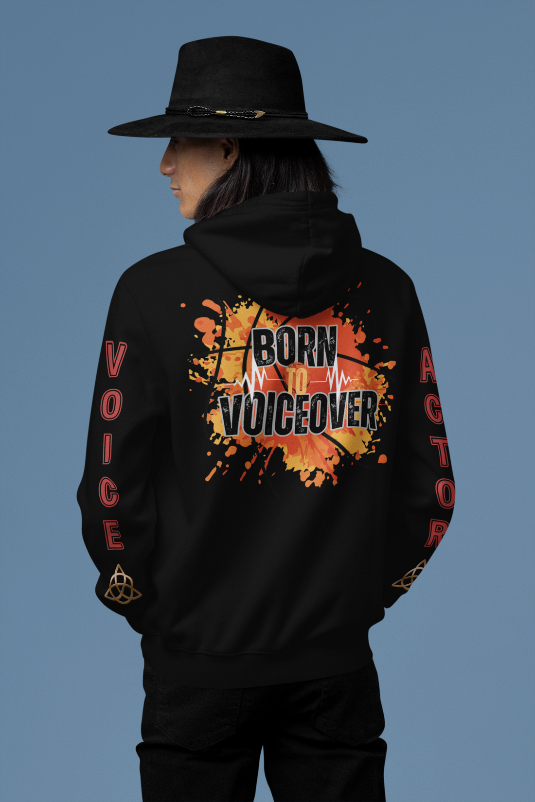 V.O. Born To VoiceOver: Stylish Unisex Heavy Fleece Warm Zip Hoodie -Gildan