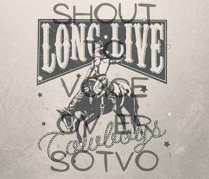 Long Live Cowboys: Reusable Stainless Steel Water Tumbler w/Straw