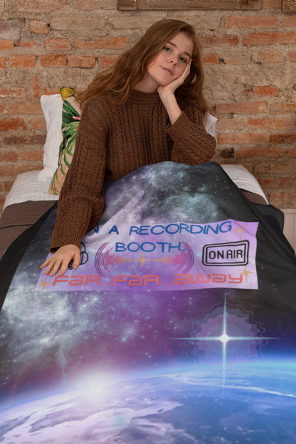 In A Recording Booth Far...Far...Away: Galaxy Universe Booth Throw Blanket