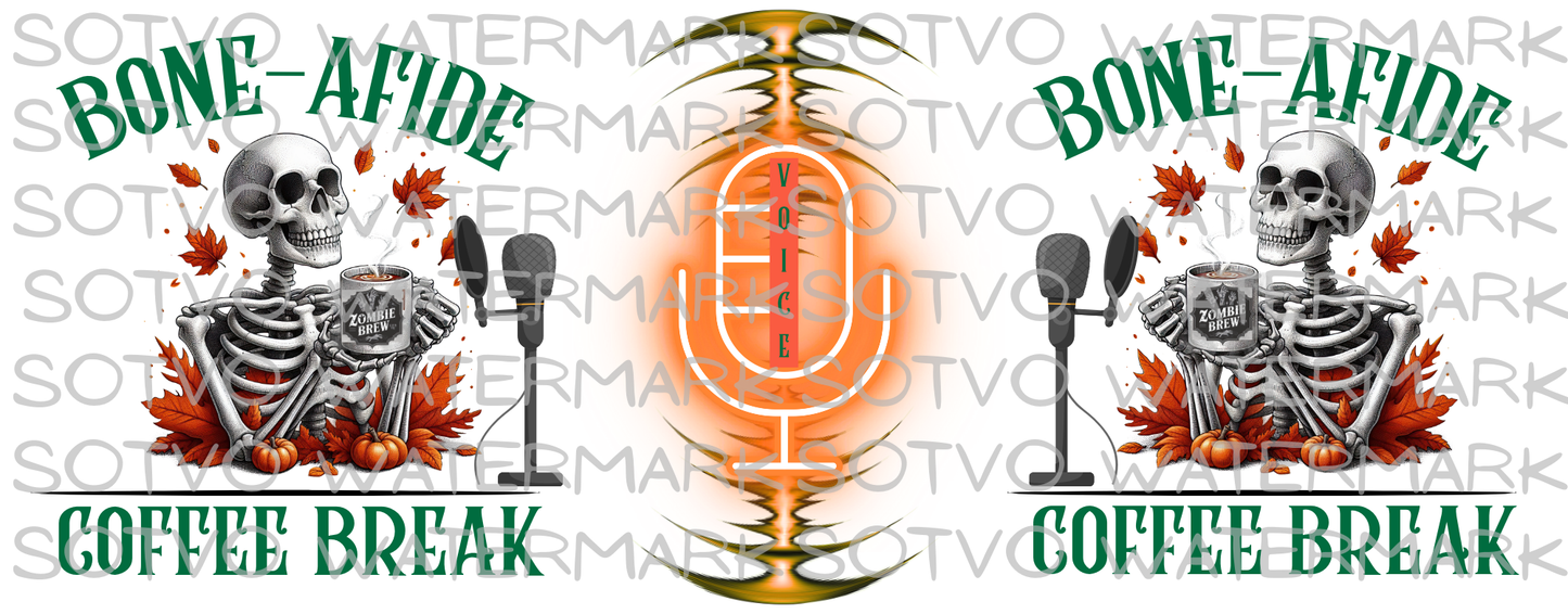 BON-AFIDE SKELETONS COFFEE BREAK: Classic Ceramic White Glossy Mug