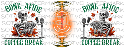 BON-AFIDE SKELETONS COFFEE BREAK: Classic Ceramic White Glossy Mug