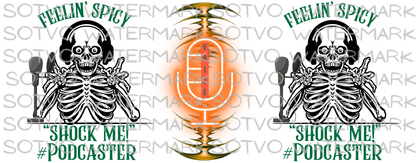 SHOCK ME...PODCASTER: Halloween Skeleton Classic Ceramic White Glossy Mug