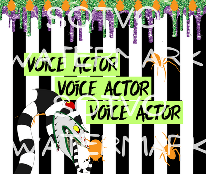 Halloween Bettlejuice Voice Actor: Reusable Stainless Steel Water Tumbler w/Straw