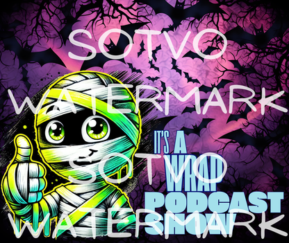 Halloween Mummy: It's A Wrap: Podcast: Reusable Stainless Steel Water Tumbler w/Straw