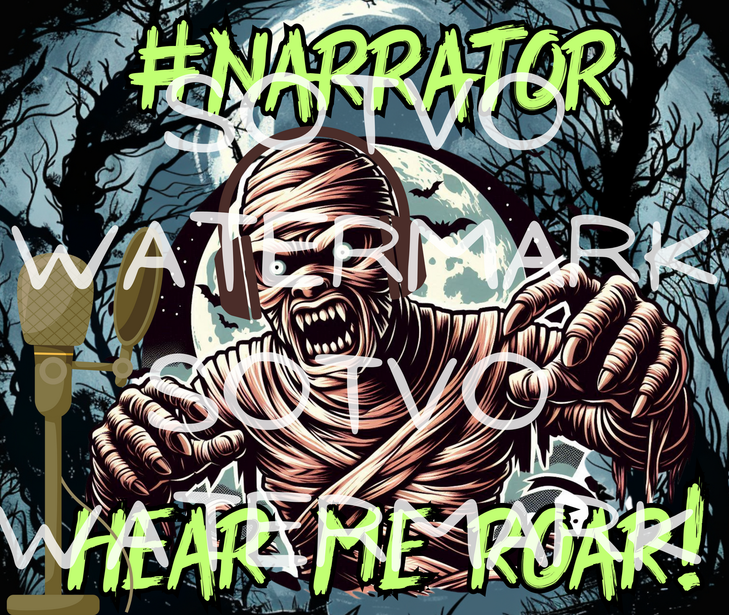 Halloween Narrator: Hear Me Roar: Reusable Stainless Steel Water Tumbler w/Straw