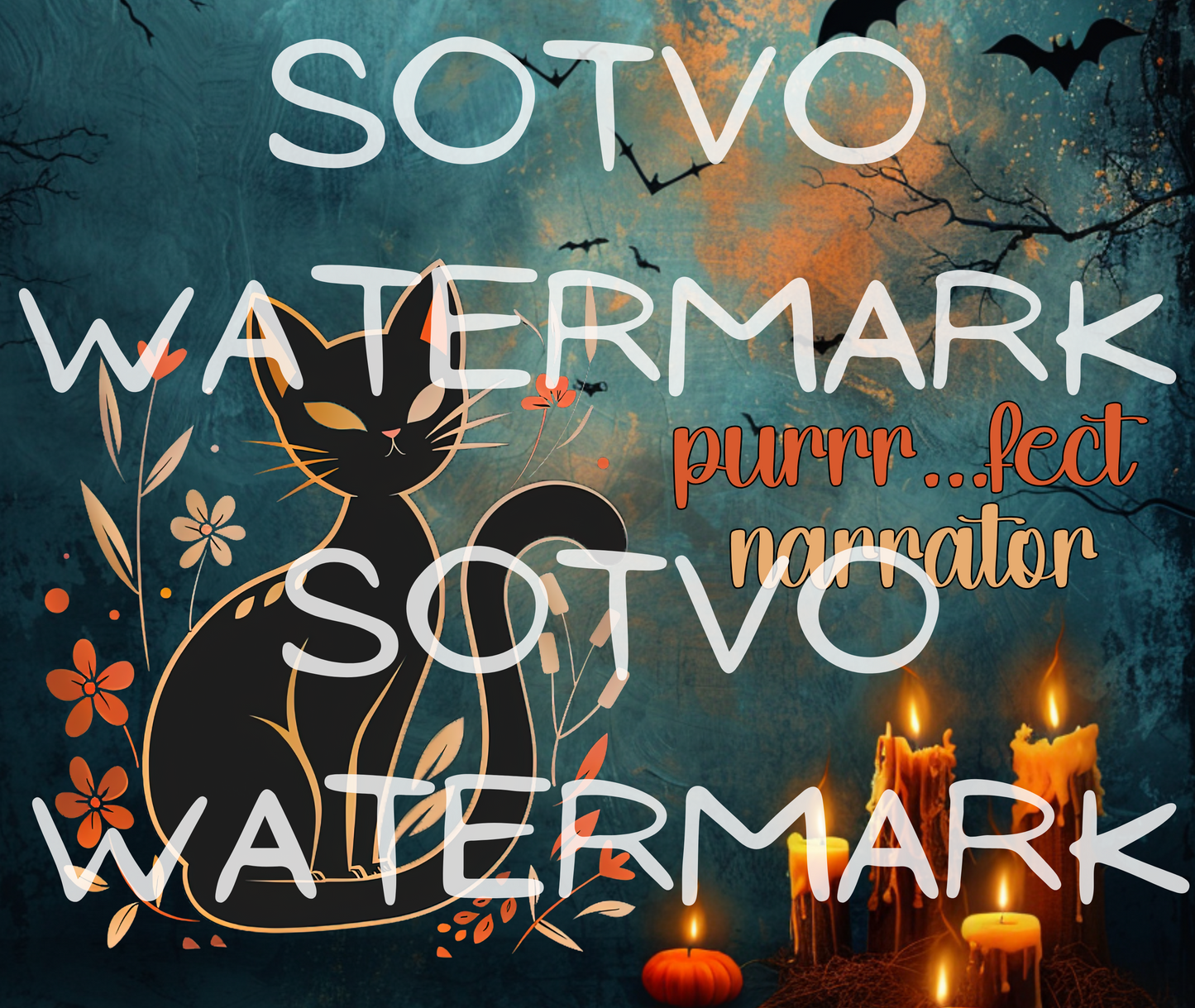 Halloween Purrr...fect Narrator: Reusable Stainless Steel Water Tumbler w/Straw