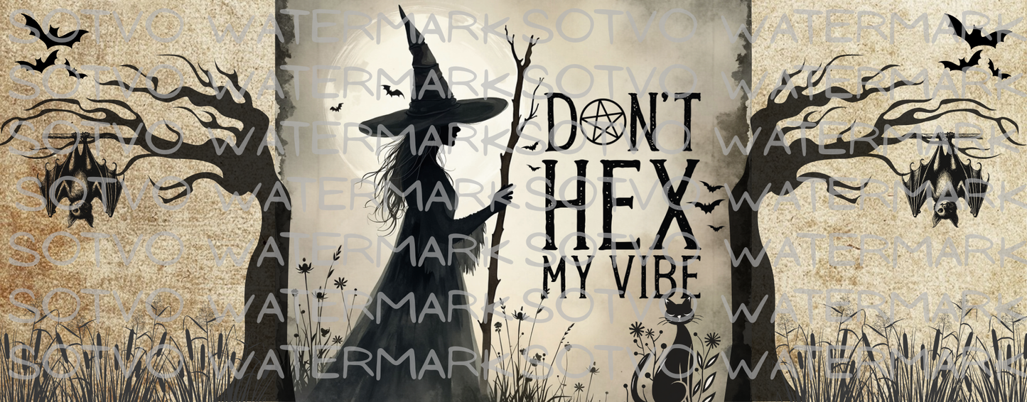 Witches Don't Hex My Vibe Classic Ceramic Black Glossy Mug