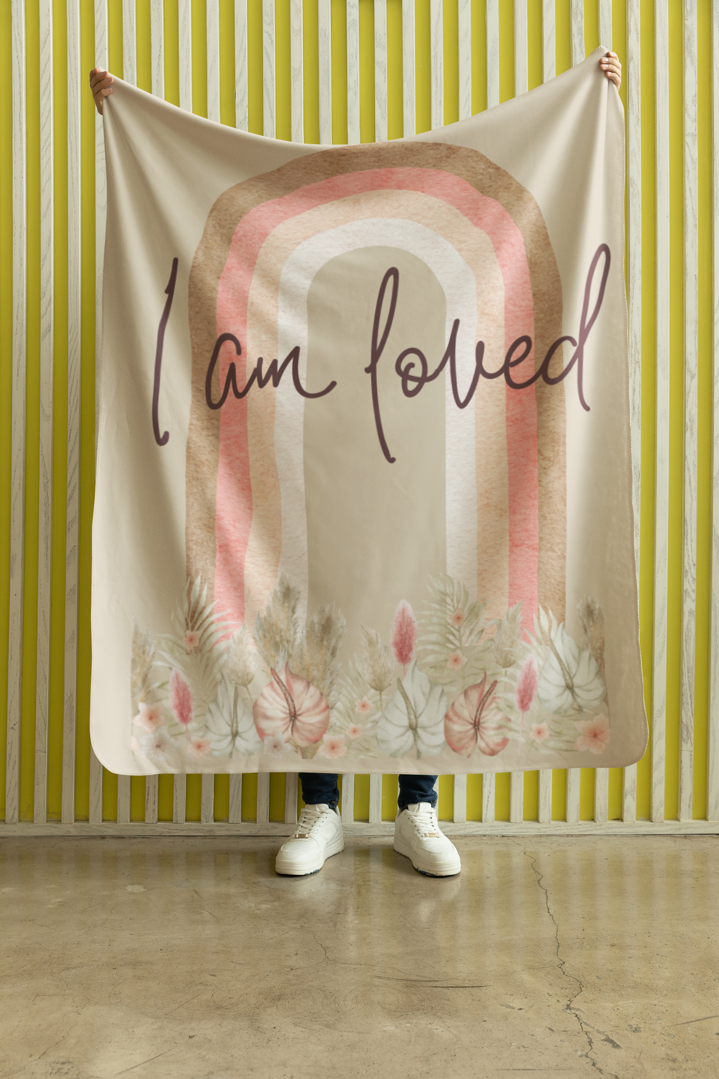 Affirmation Style: I Am Loved: Recording Booth Throw Blanket