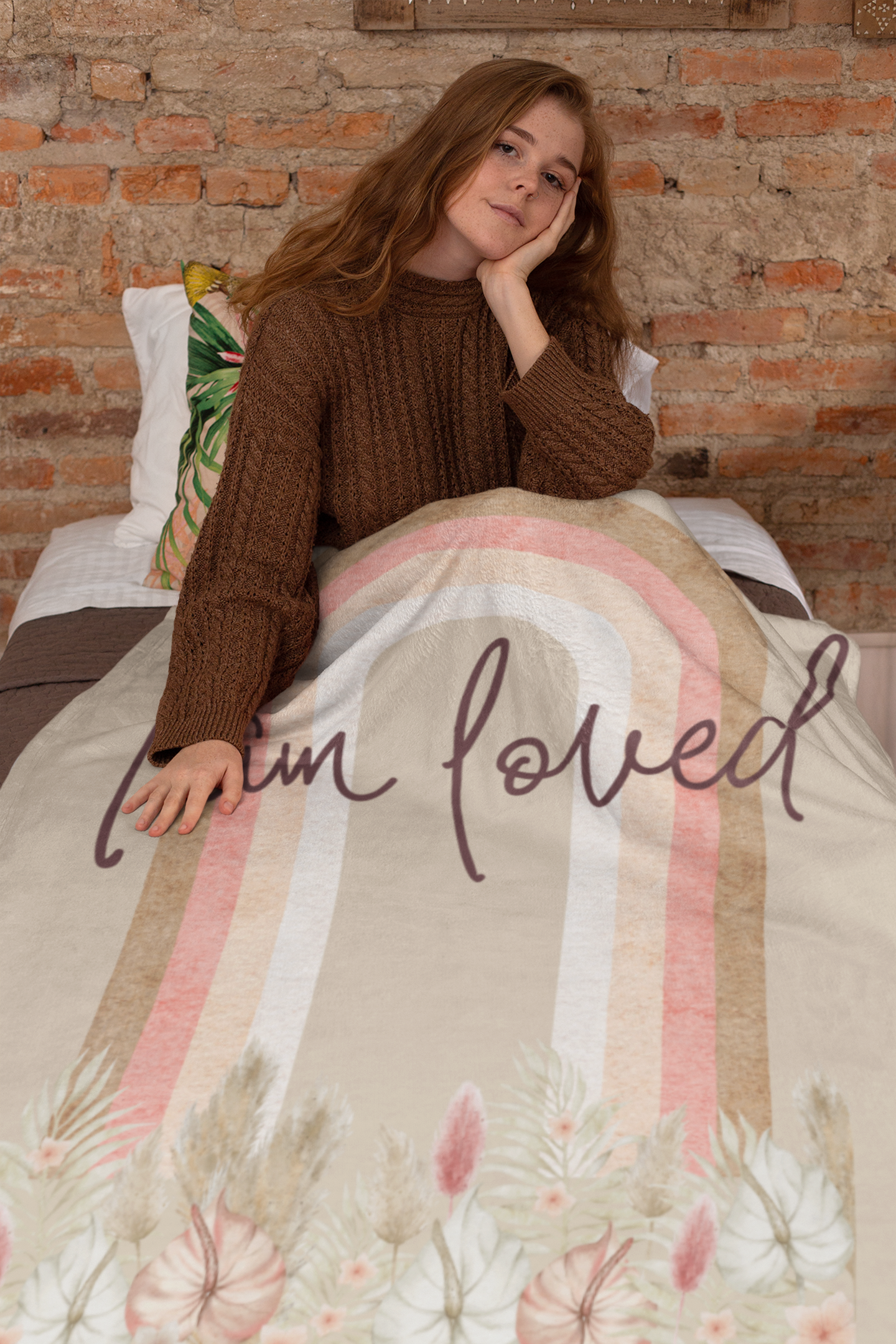 Affirmation Style: I Am Loved: Recording Booth Throw Blanket