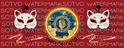 Good Luck Cat Mask Classic Ceramic Black Glossy Mug