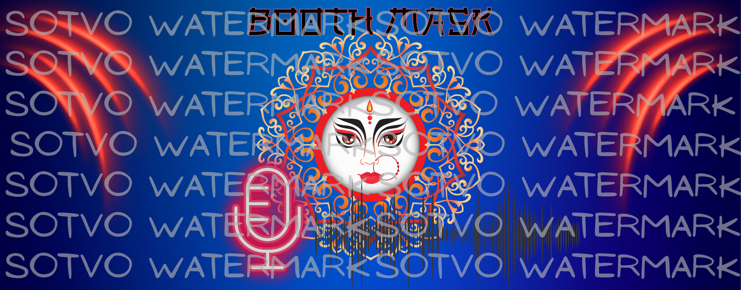 BOOTH MASK: Oriental Style: Voice Actors: Black Glossy Mug