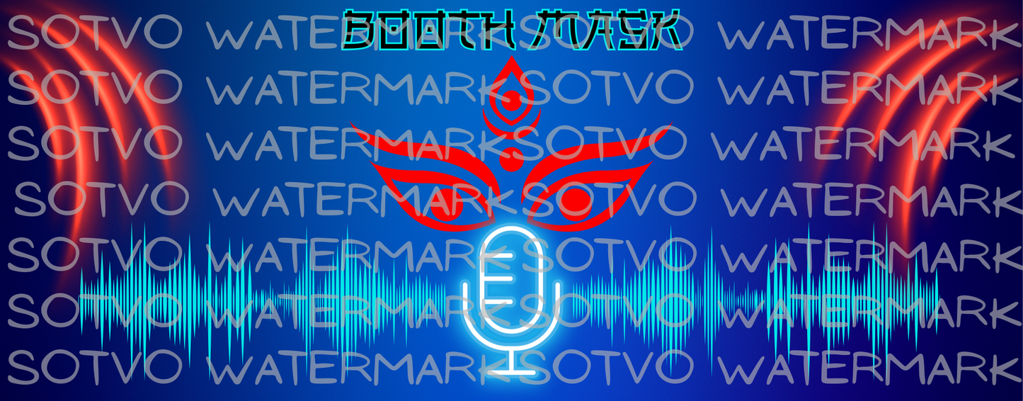 BOOTH MASK: India Style: Voice Actor: Black Glossy Mug