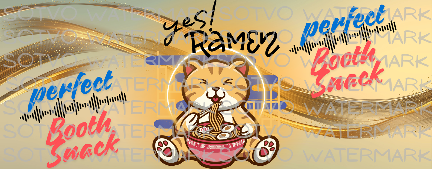 Ramen Noodles Booth Snack Classic Ceramic Black Glossy Mug