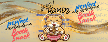 Ramen Noodles Booth Snack Classic Ceramic Black Glossy Mug