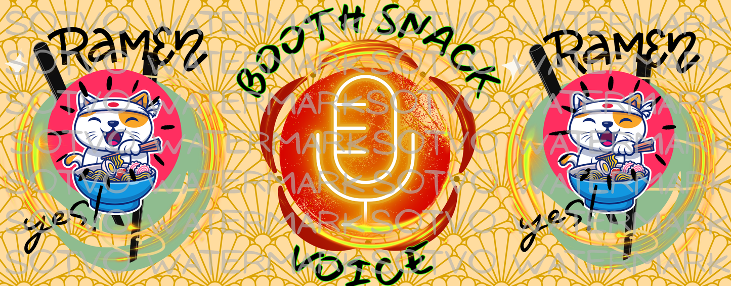 Ramen Cat Booth Snack Classic Ceramic Black Glossy Mug