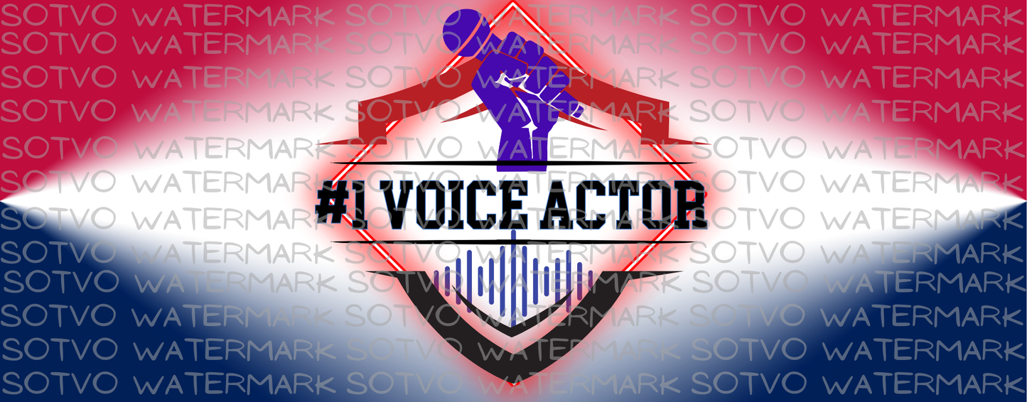 Voice Actor #1: Red White Blue: Classic Ceramic Black Glossy Mug