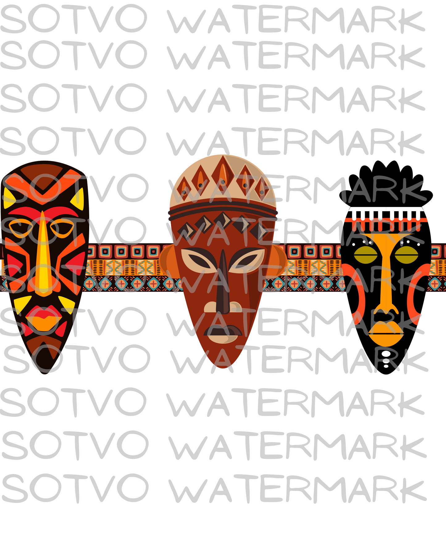 Africa Mask: Unisex Oversized Faded T-Shirt