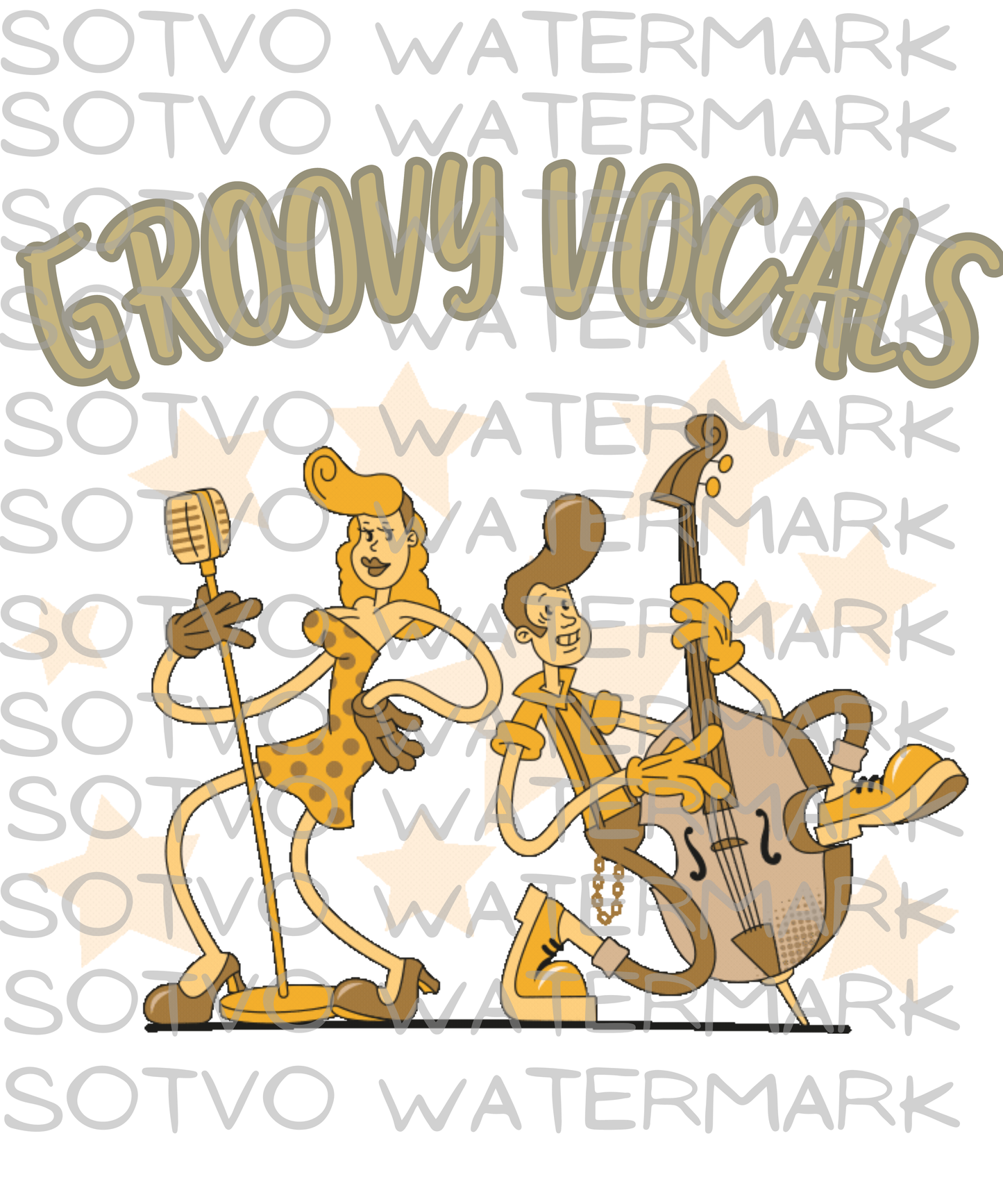 Groovy Vocals; Urban Style Unisex Oversized Faded T-Shirt