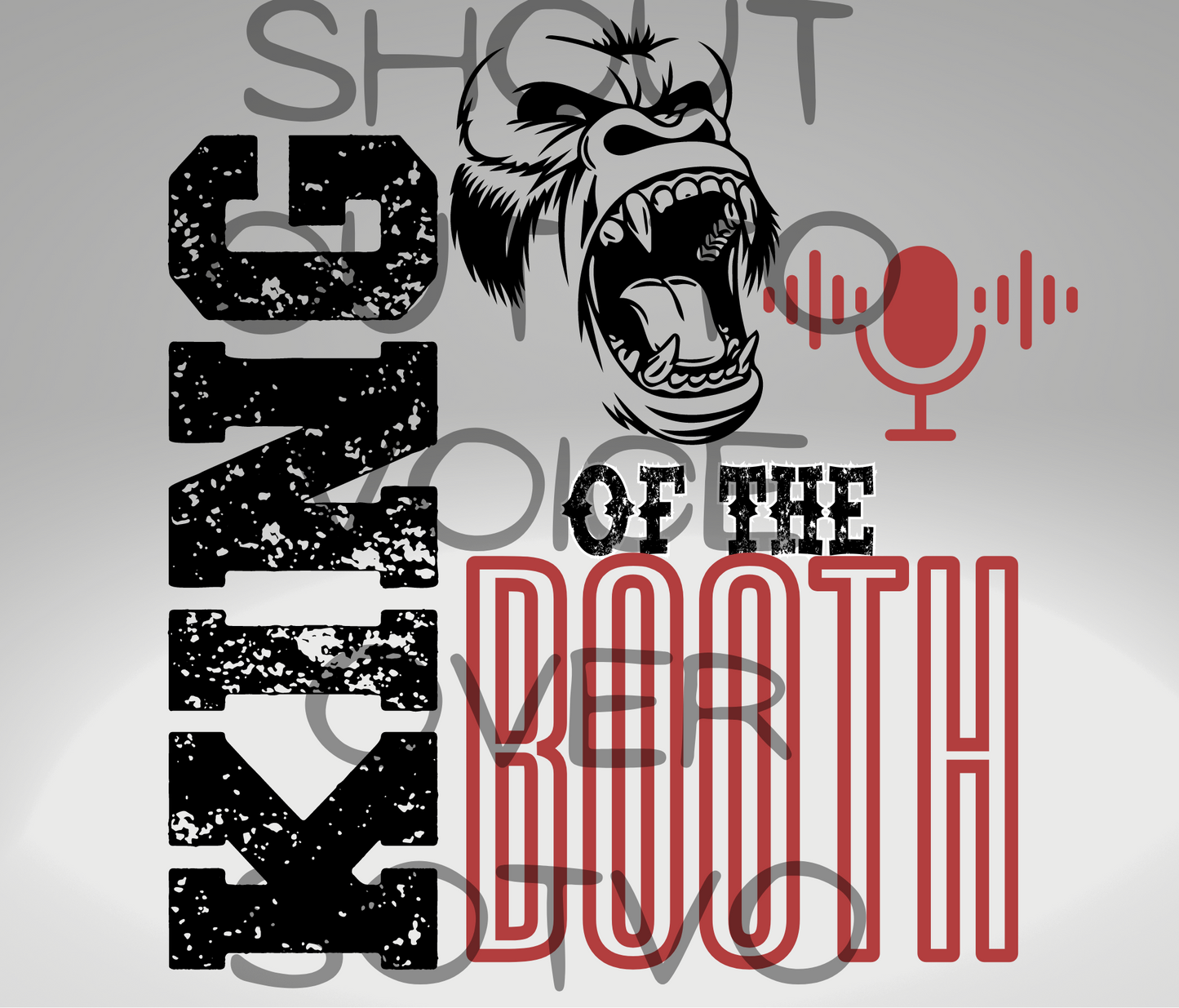 King Of The Booth: Gorilla: Reusable Stainless Steel Water Tumbler w/Straw