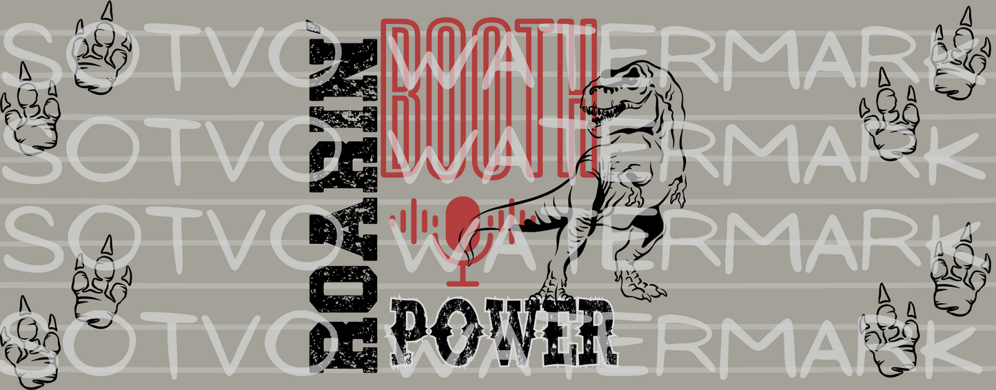 Roarin' Booth Power_ T-Rex Classic White Glossy Mug