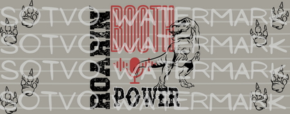 Roarin' Booth Power_ T-Rex Classic White Glossy Mug