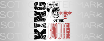 King of the Booth White Glossy Mug: Gorilla Style!