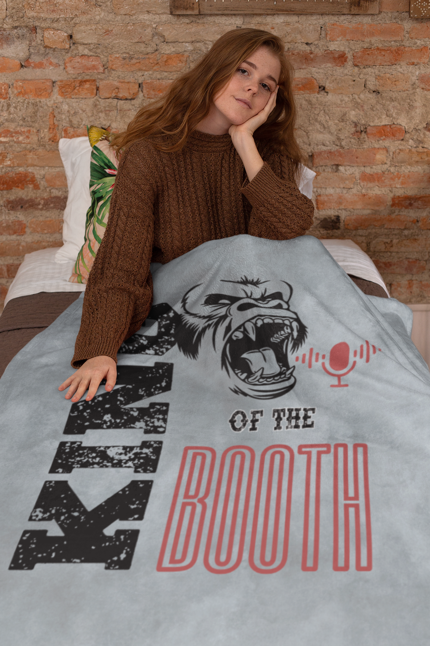 King of the Booth Gorilla Style: Throw Blanket