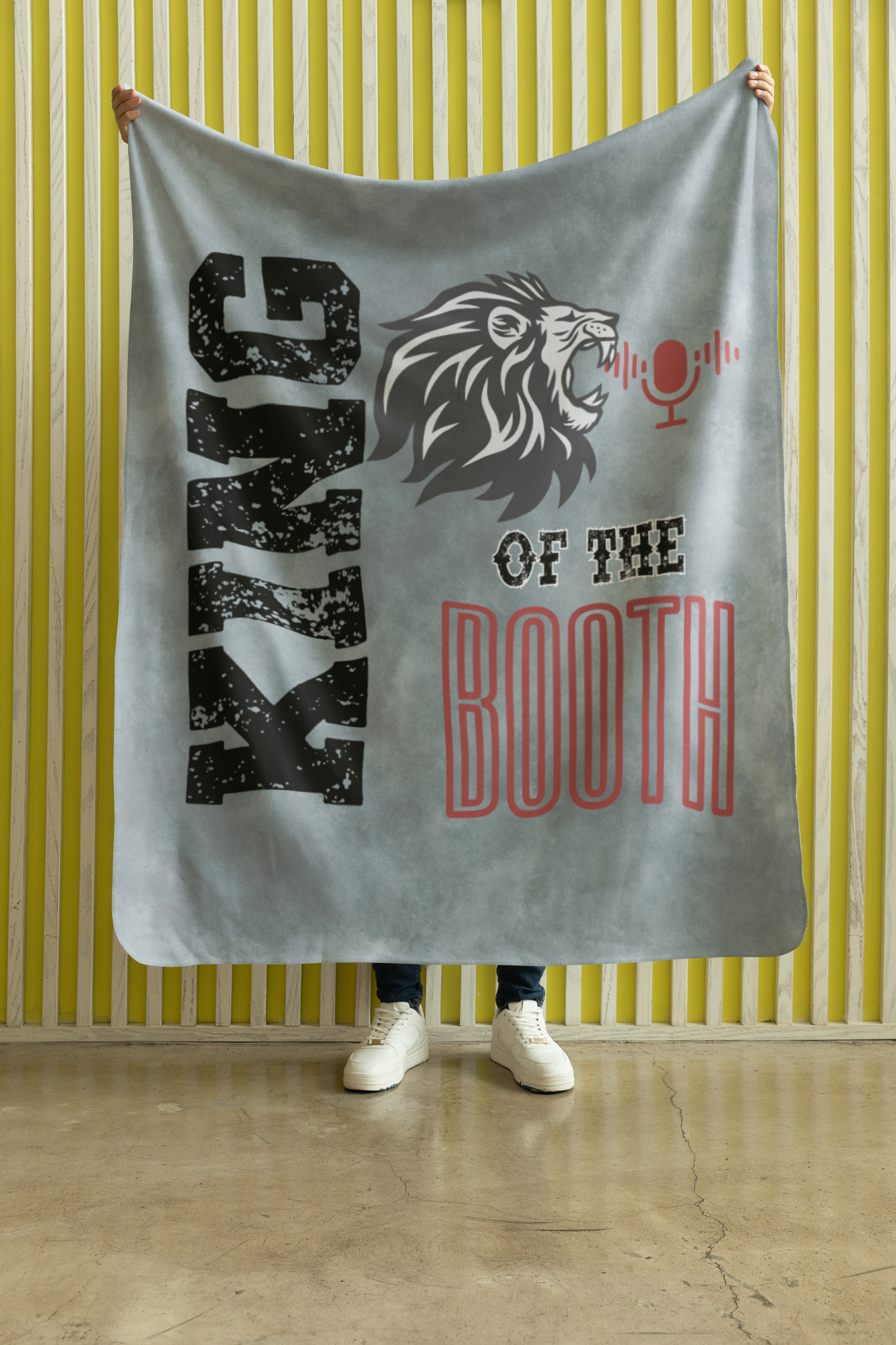 King of the Booth: Lion Style Throw Blanket