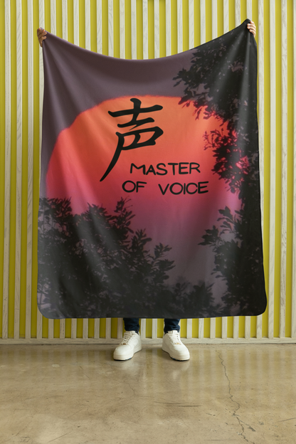 Master of Voice: Japanese Calligraphy Symbol: Booth Throw Blanket