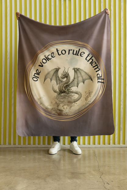 One Voice To Rule Them All: Dragon Style Throw Blanket