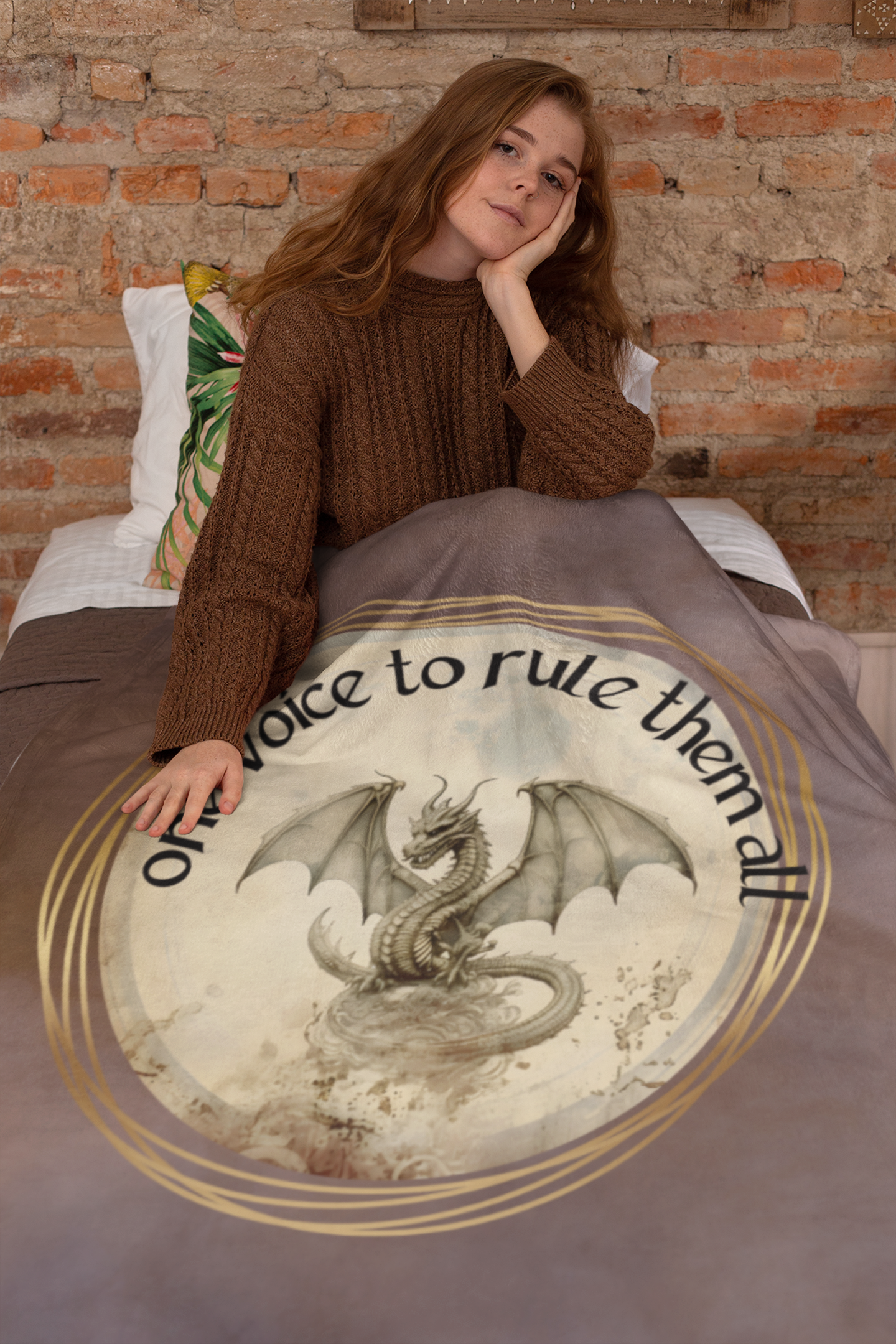 One Voice To Rule Them All: Dragon Style Throw Blanket