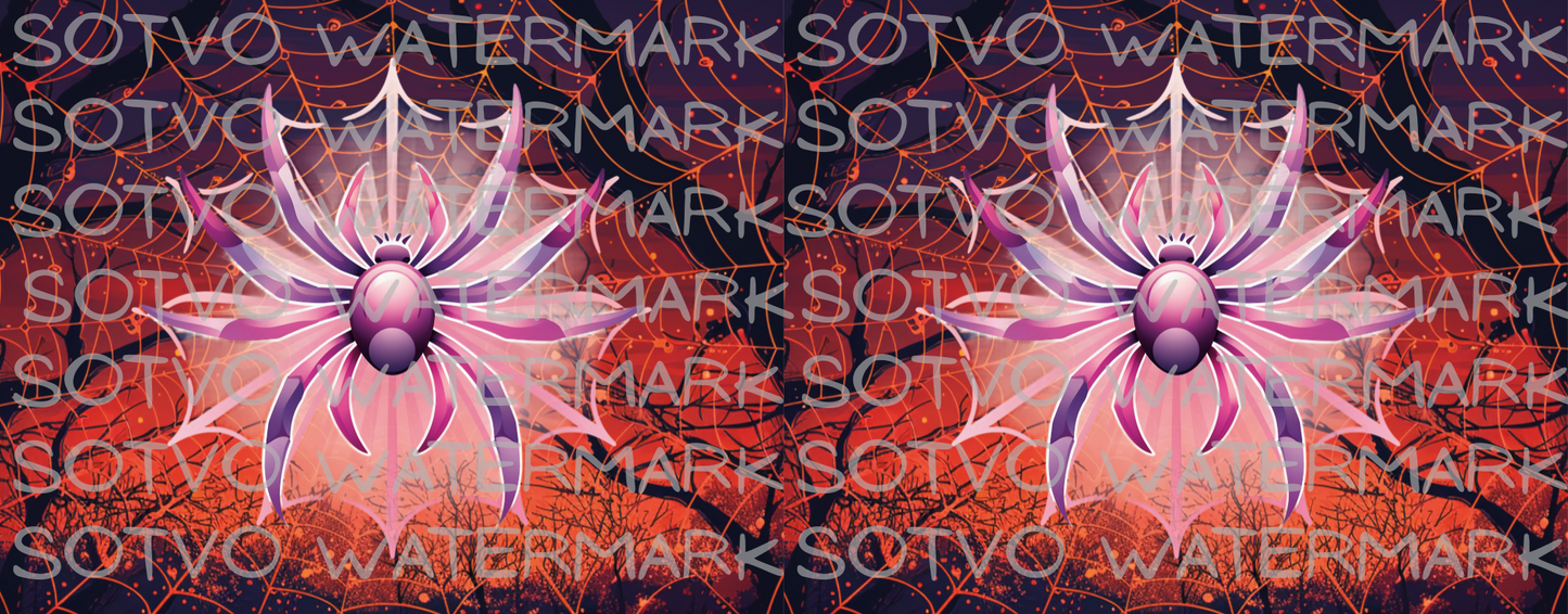 Halloween Pink Spider Classy Ceramic Black Glossy Mug