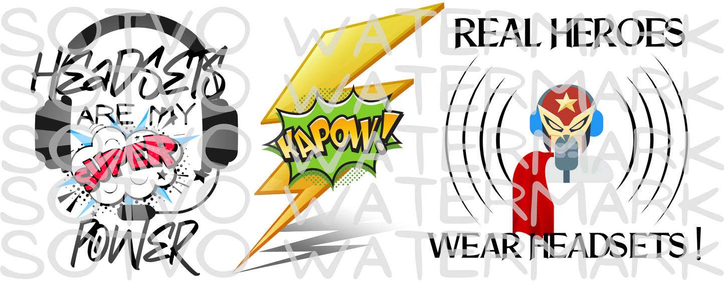 Real Heroes: Headsets Are My Superpower White Glossy Mug