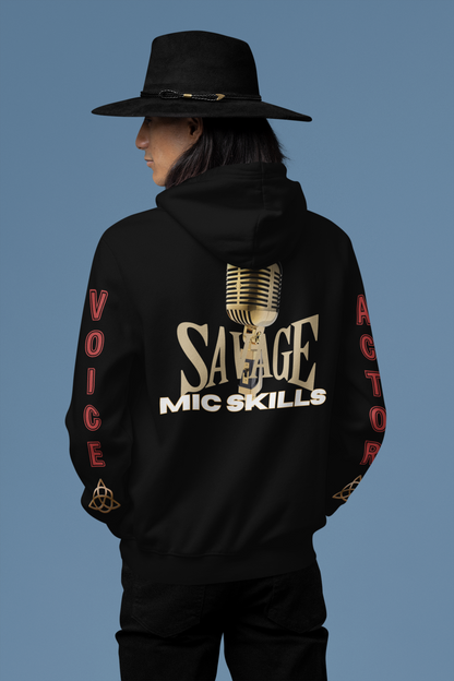 V.O. Savage Mic Skills: Stylish Unisex Heavy Fleece Warm Zip Hoodie -Gildan