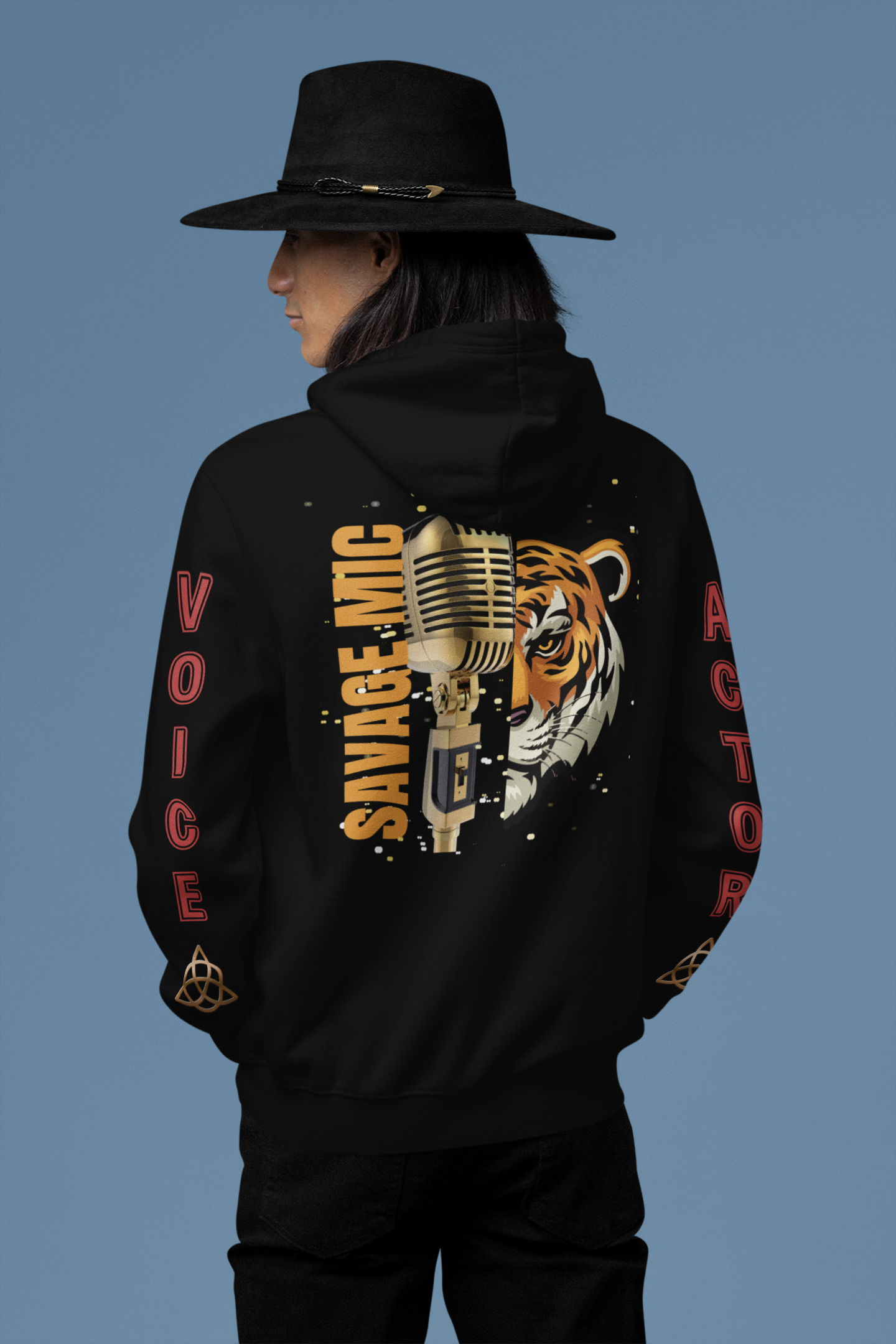 V.O. Tiger Savage Mic Skills: Stylish Unisex Heavy Fleece Warm Zip Hoodie -Gildan