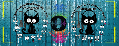 Kitty Fun: Easily Distracted By Voices: Voice Actor: Classic Ceramic Black Glossy Mug