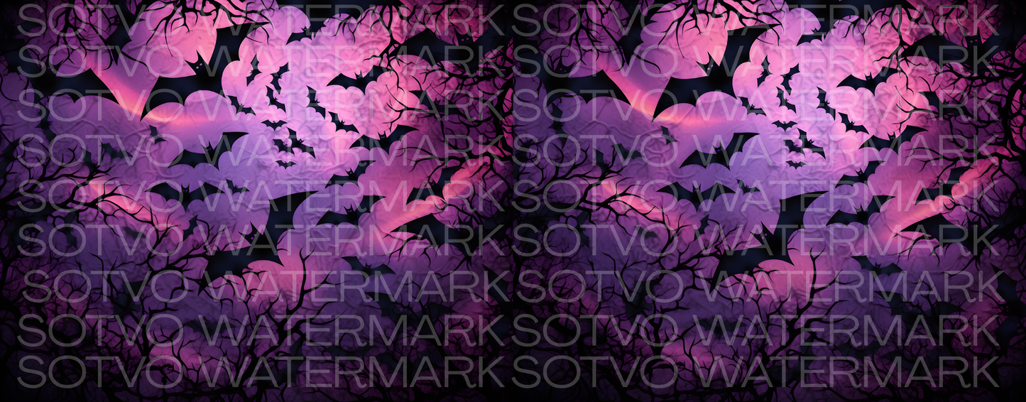 Purple Fury: Halloween Bats: Classic Ceramic Black Glossy Mug